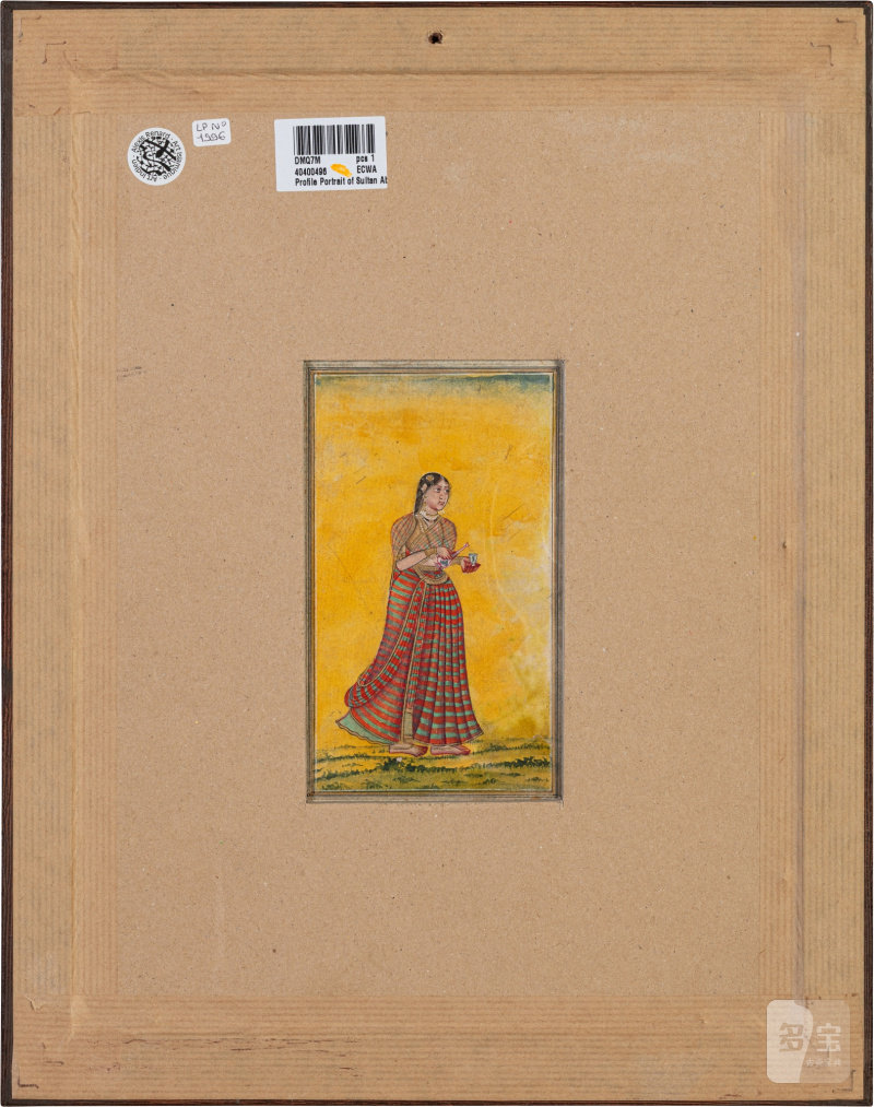 Profile Portrait of Sultan Abu'l Hasan Qutb Shah of Golconda, India, Deccan, Golconda, Early 18th century - 图3
